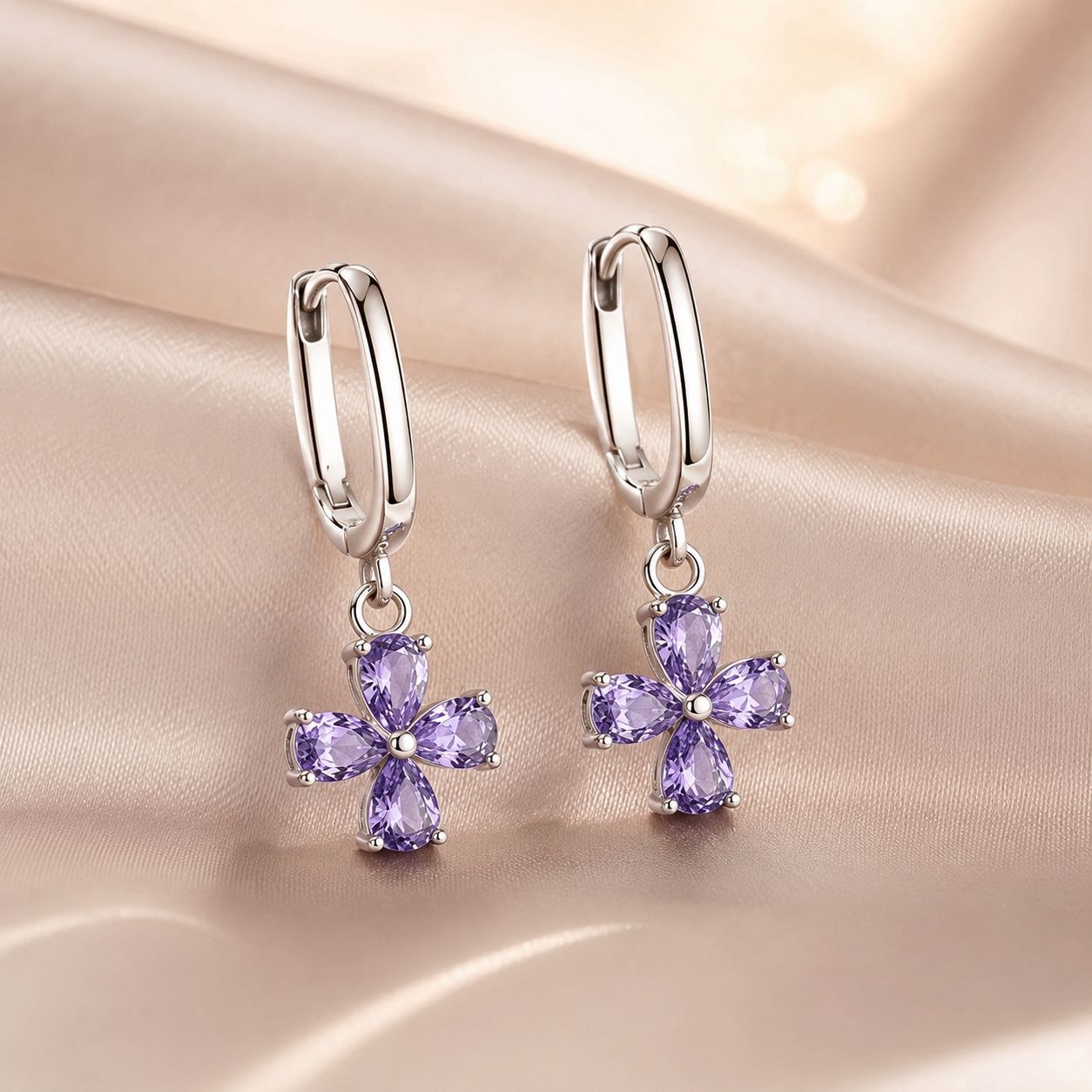 925 Sterling Silver Earrings with Pavé Setting CZ for Women