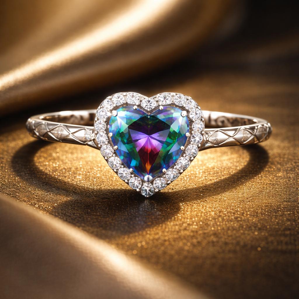 925 Sterling Silver Heart 8mm CZ Ring Size 6 for Women