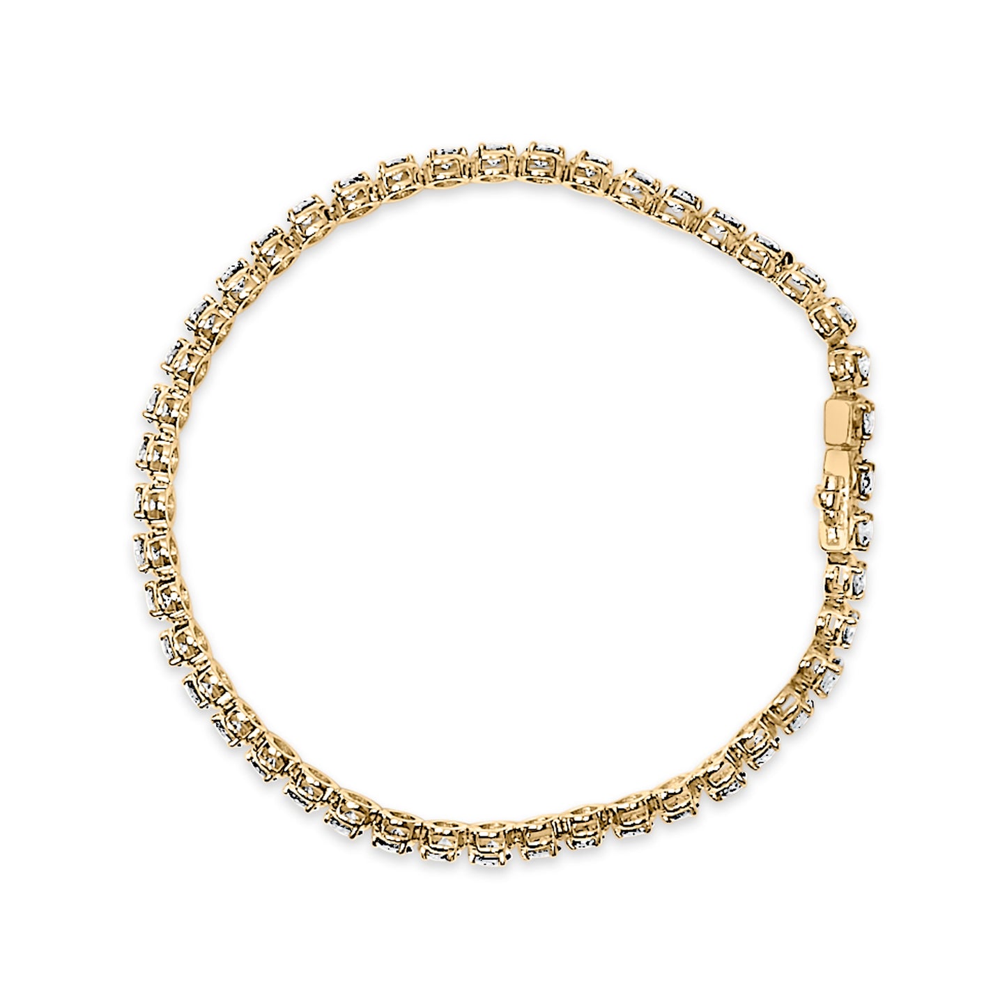 10K Yellow Gold 5.0 Cttw Diamond Tennis Bracelet