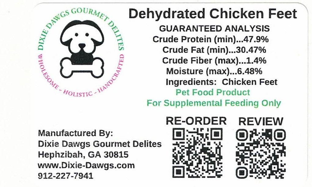 Chicken Feet - Dehydrated