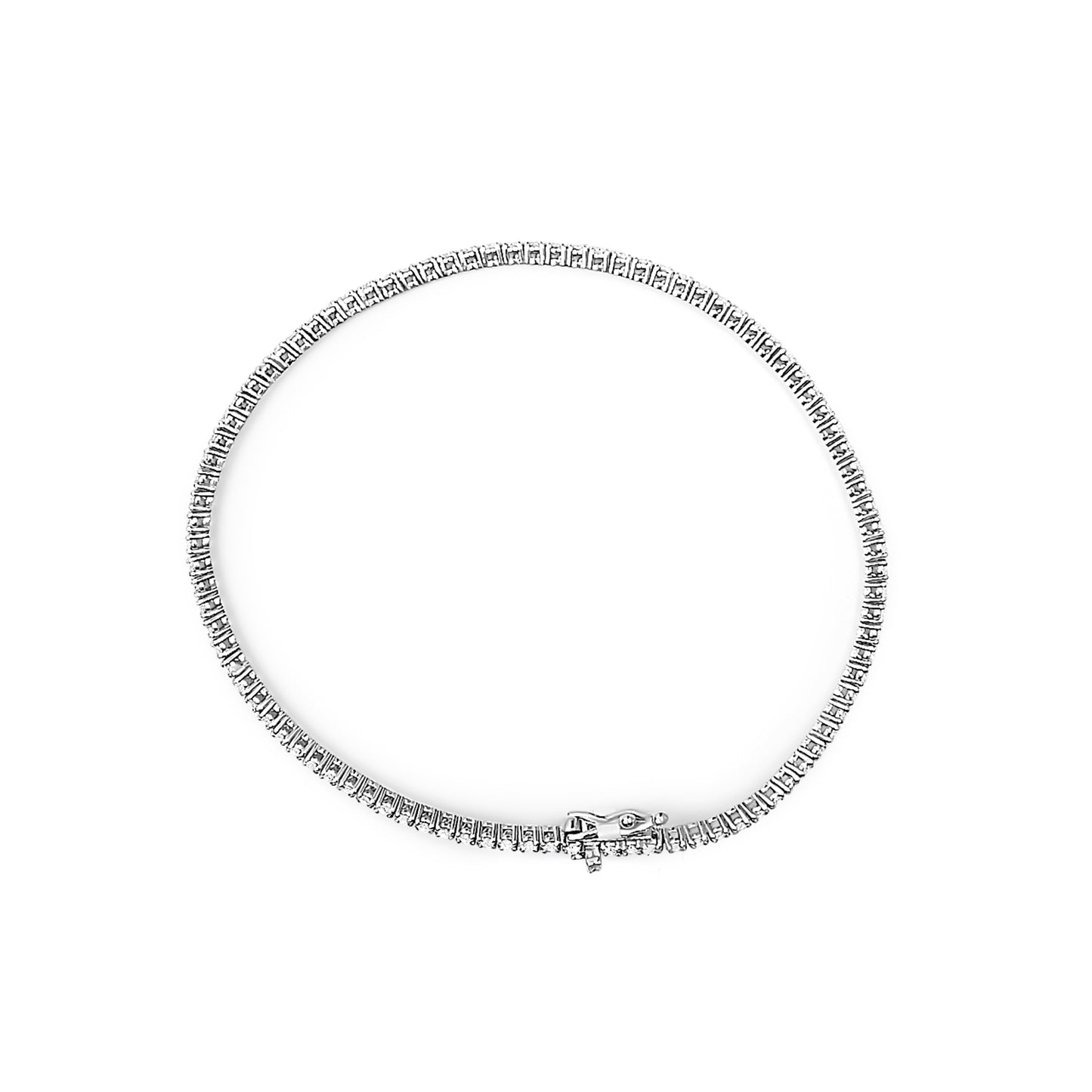 14K White Gold Classic 1 1/2 Cttw Diamond Tennis Bracelet