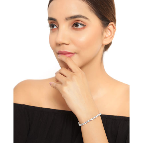 10.71 Carat Genuine Blue Topaz .925 Sterling Silver Bracelet