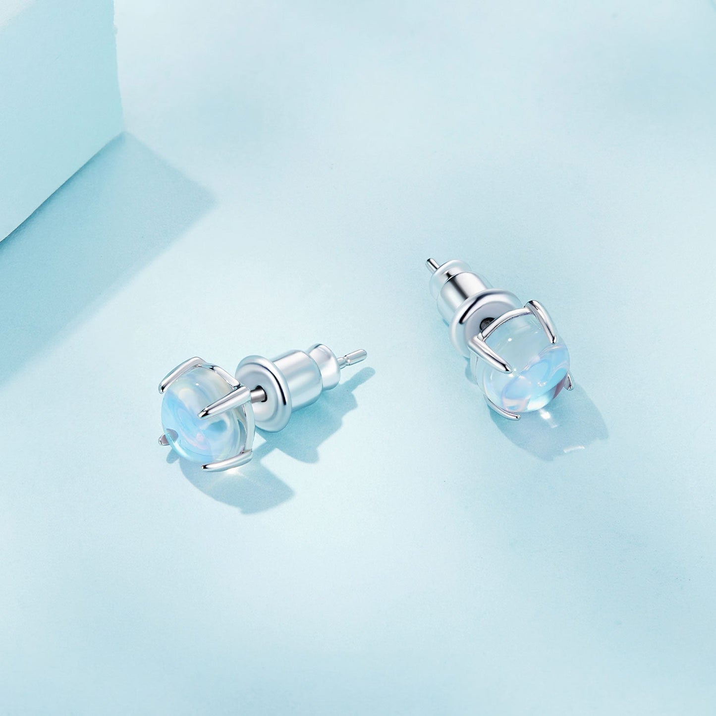 925 Sterling Silver Opal Earrings for Women