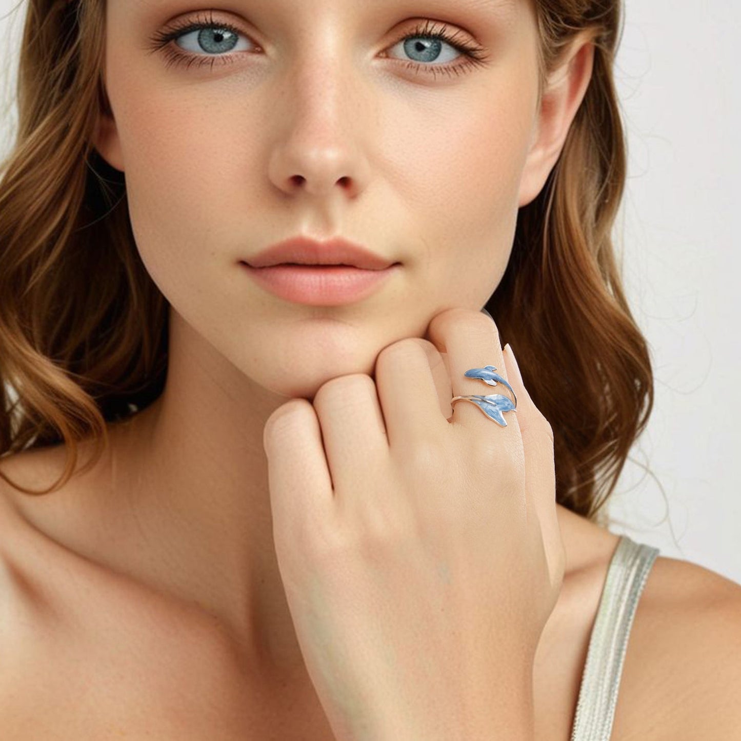 925 Sterling Silver Ring with Enamel Process for Women