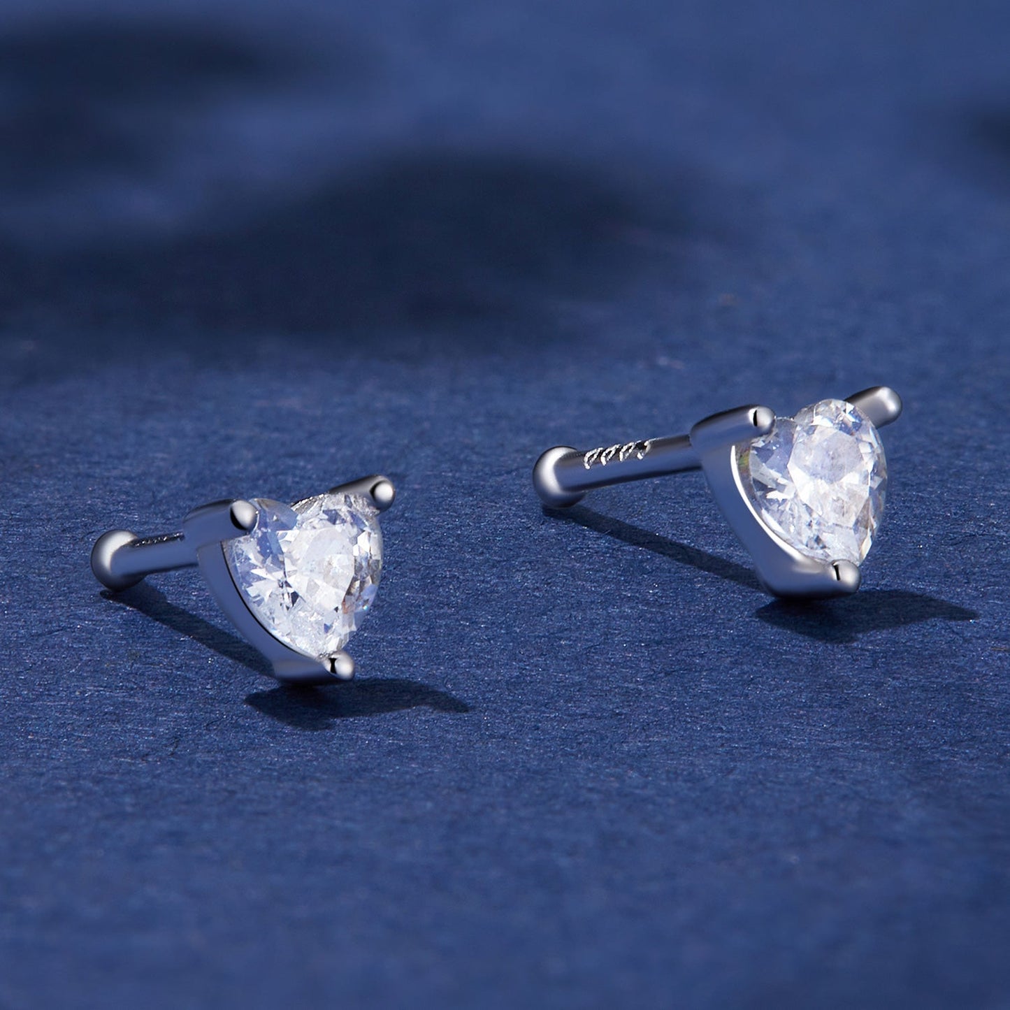 999 Platinum Plated S925 Silver Pavé Setting Earrings for Women