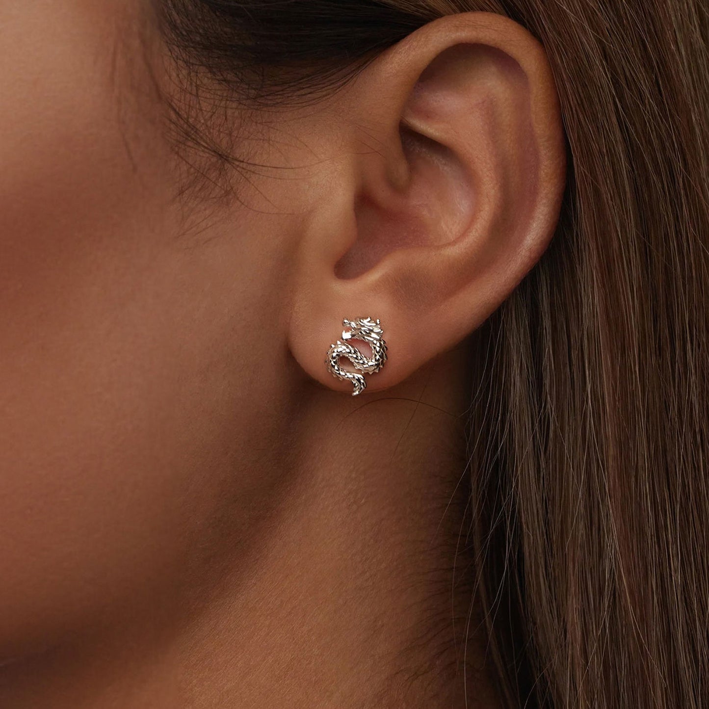 925 Sterling Silver Plated White Gold Earrings