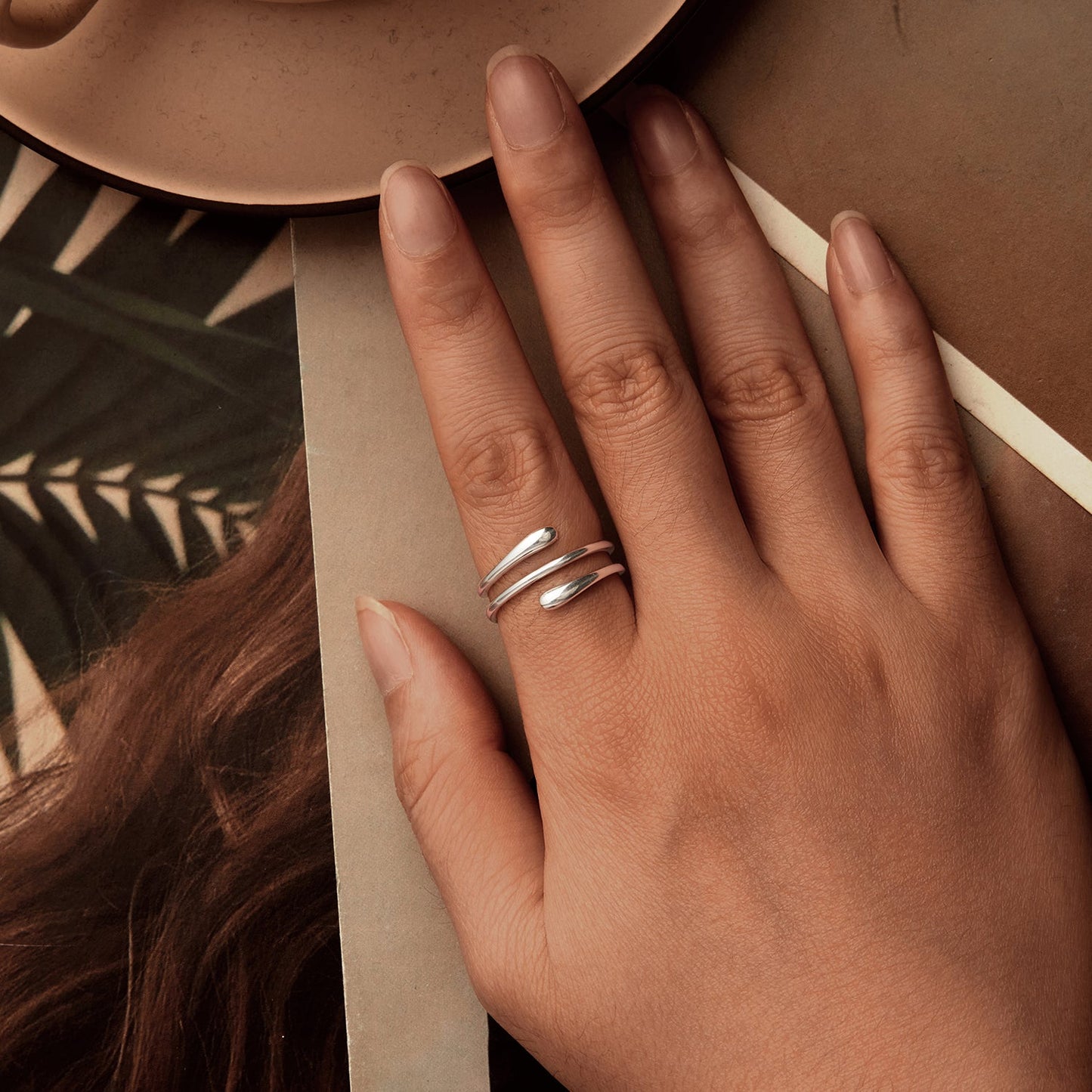 925 Sterling Silver Oxidized Silver Adjustable Rings
