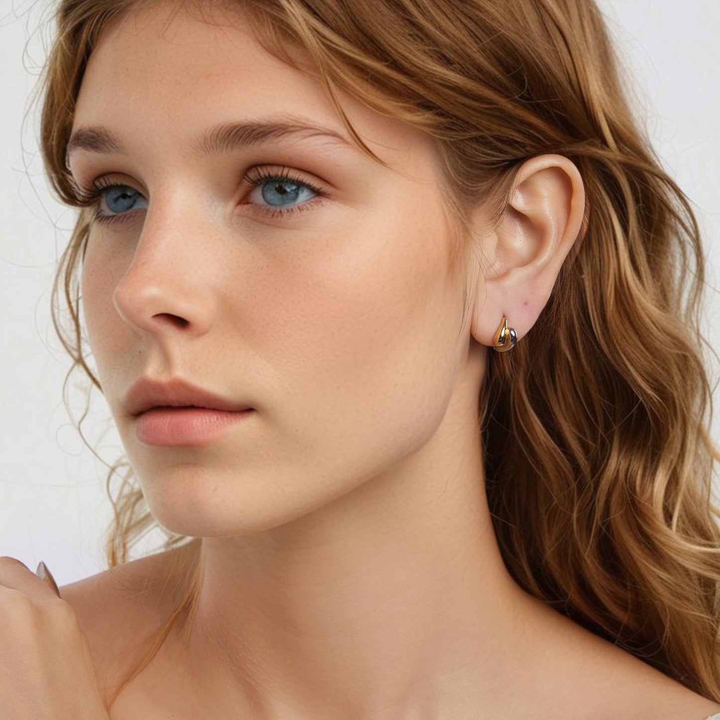 925 Sterling Silver & Plated Gold & Plated White Gold Earrings