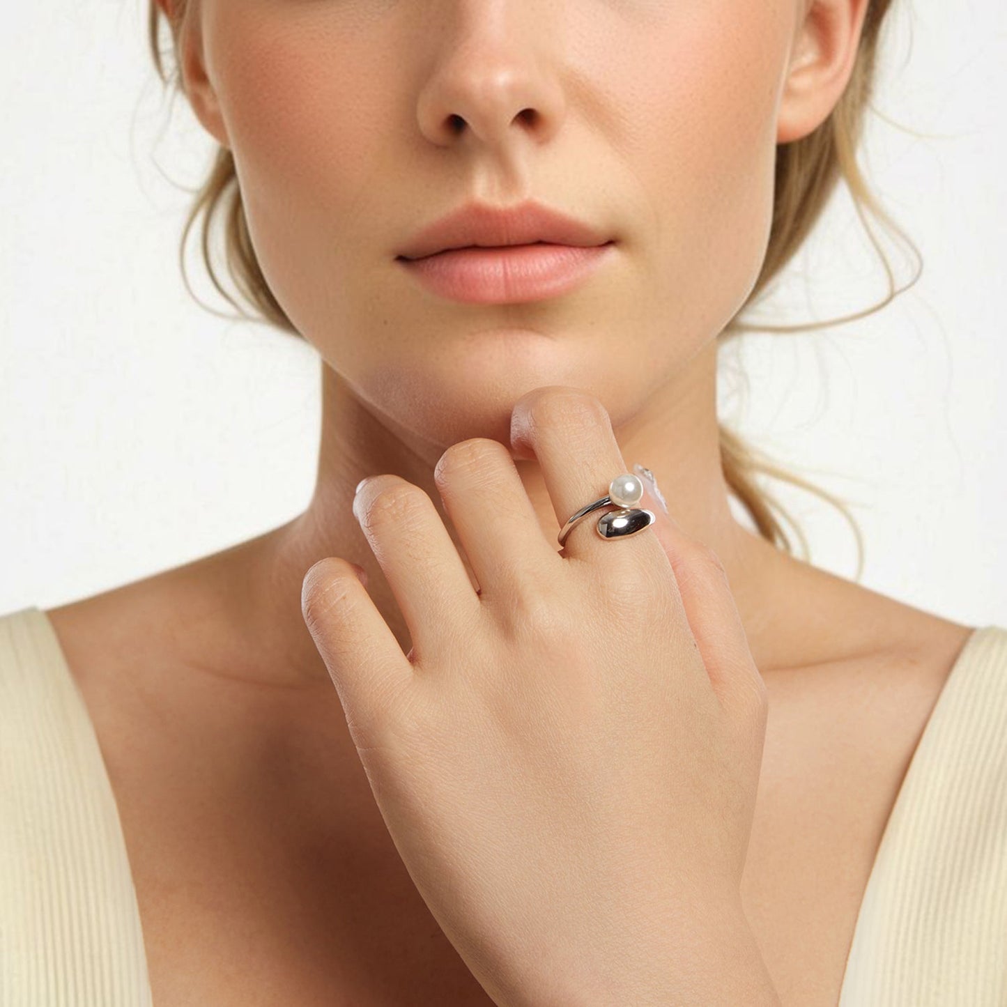 925 Sterling Silver Quality Shell Pearl Ring for Women