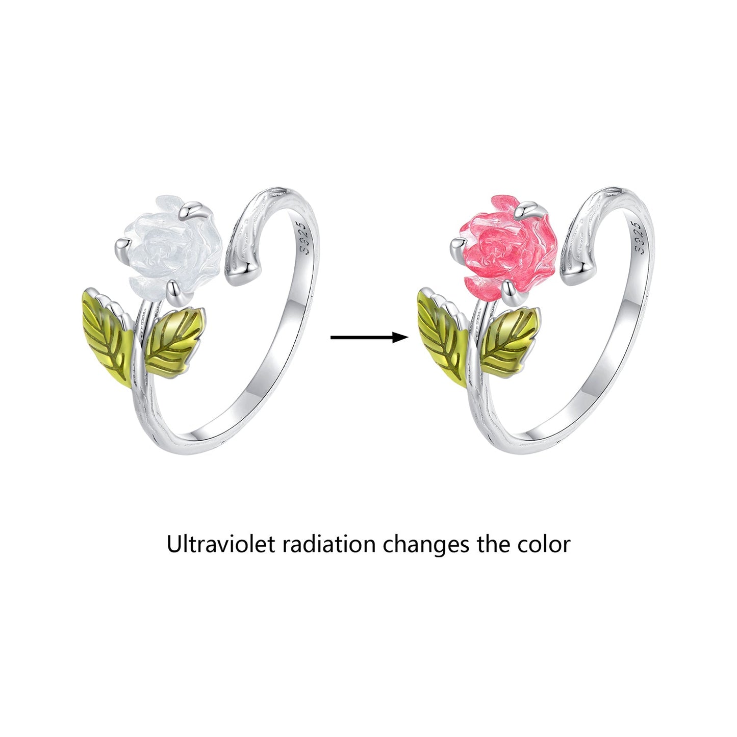 925 Sterling Silver Enamel Resin Ring 1.7mm Width