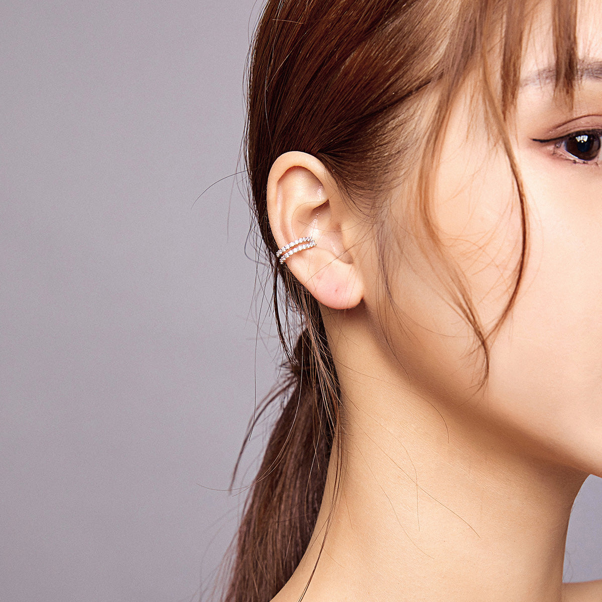925 Sterling Silver Plated Platinum CZ Earrings