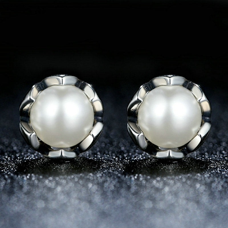 925 Sterling Silver Quality Shell Pearl Earrings for Women