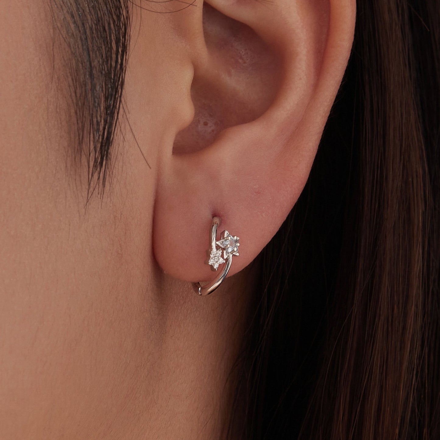 925 Sterling Silver Wedding Earrings with White Gold Plating and CZ Stones for Women