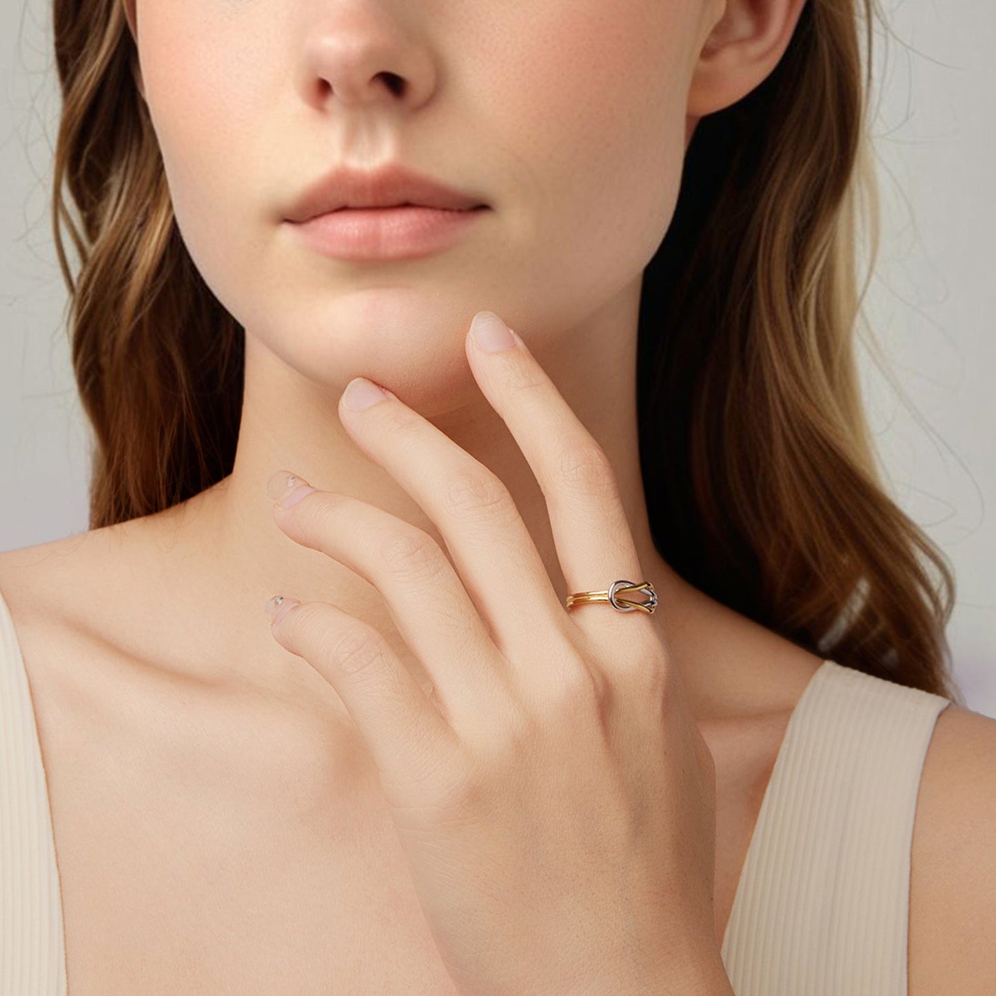 925 Sterling Silver Plated White Gold Ring for Women