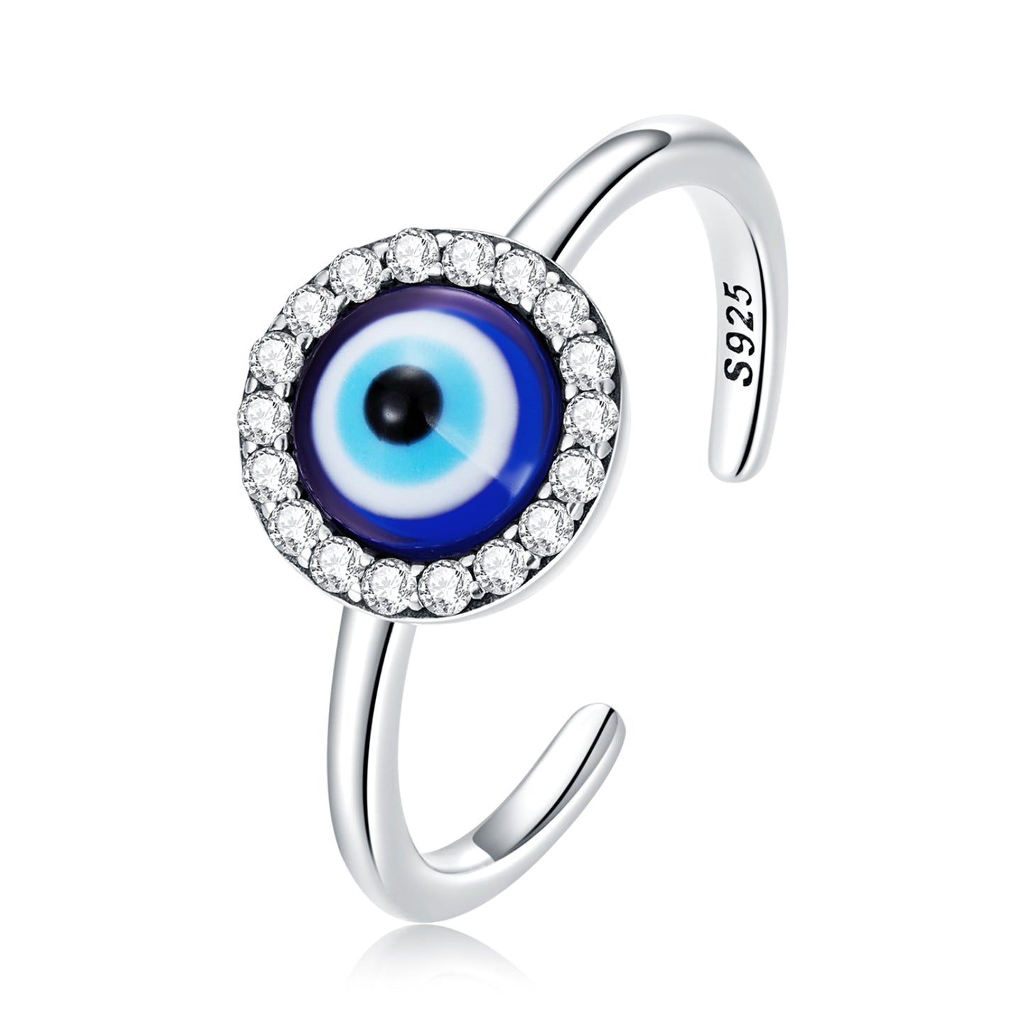 925 Sterling Silver Oxidized CZ Pavé Setting Ring