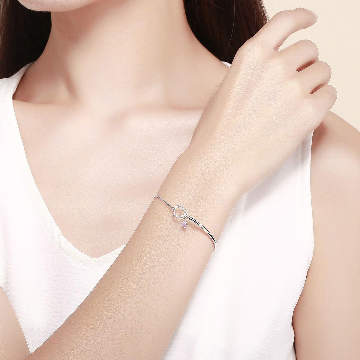 925 Sterling Silver Bracelet 19cm for Women