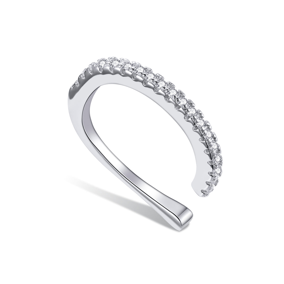 925 Sterling Silver Earrings with Pavé Setting CZ