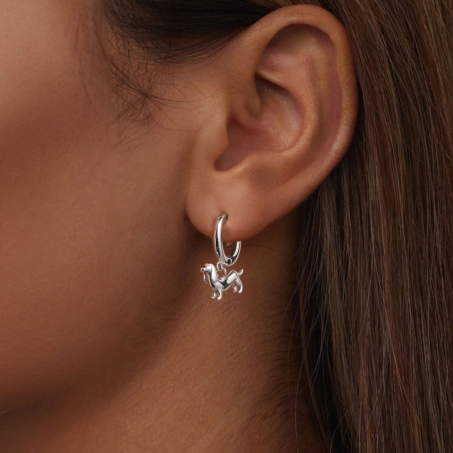 925 Sterling Silver & Plated White Gold Earrings for Women