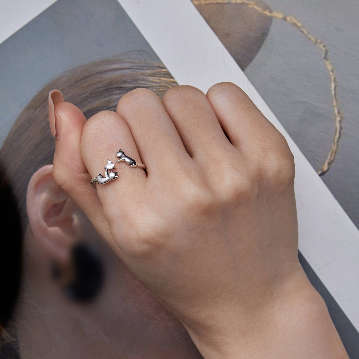 925 Sterling Silver 3mm Pavé Setting CZ Ring