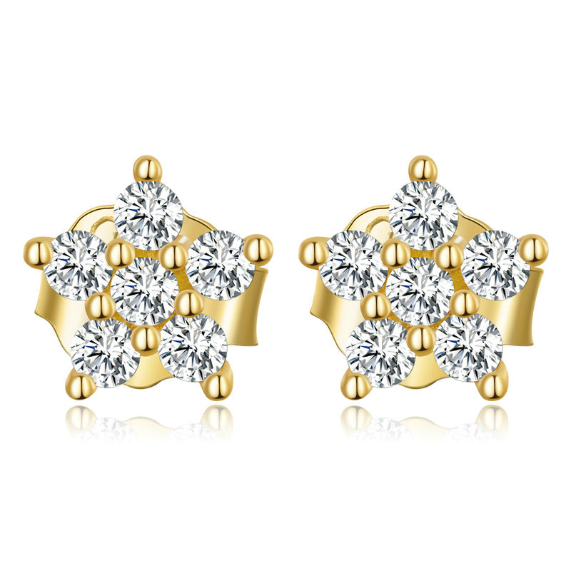 925 Sterling Silver Plated Platinum Pavé Setting CZ Earrings for Women