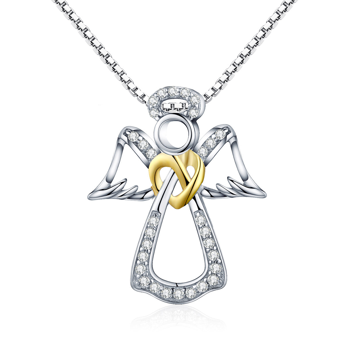 925 Sterling Silver Necklace with Pendant 1.7x2.1CM for Women