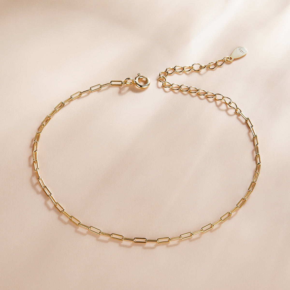 925 Sterling Silver & Plated Platinum Bracelet - 17+5cm Length