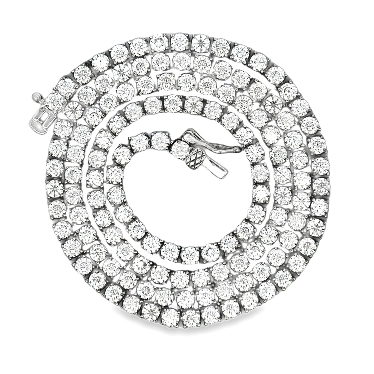 Natural 12.39ct Moissanite Tennis Sterling Silver