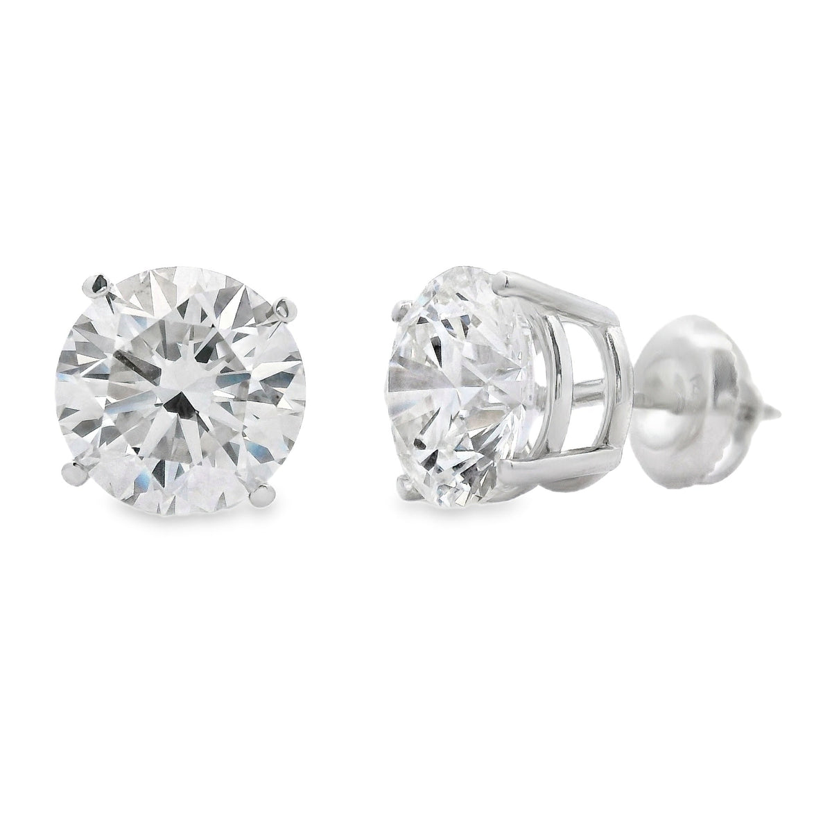 4.41ct Lab Grown Diamond Stud Earrings 14KT White Gold