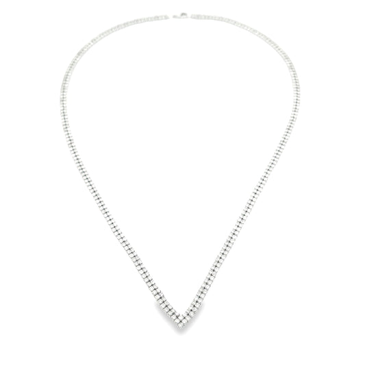 7.00ct Diamond Tennis Necklace 14KT White Gold