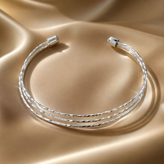 925 Sterling Silver White Gold Plated Bracelet for Women