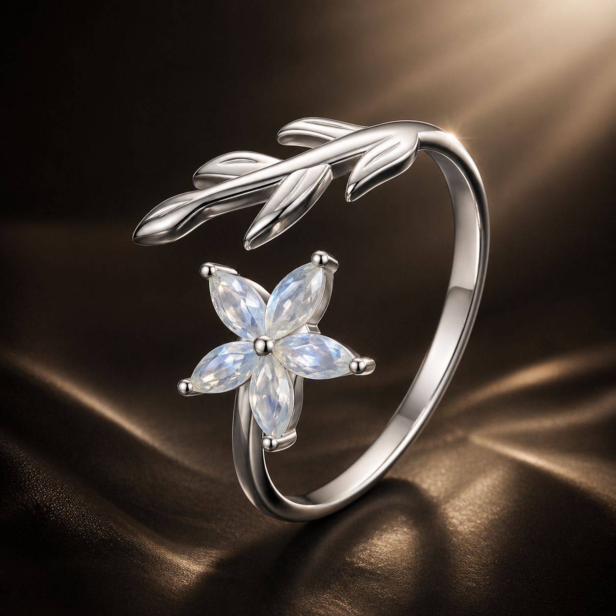 925 Sterling Silver & Opal Ring for Women
