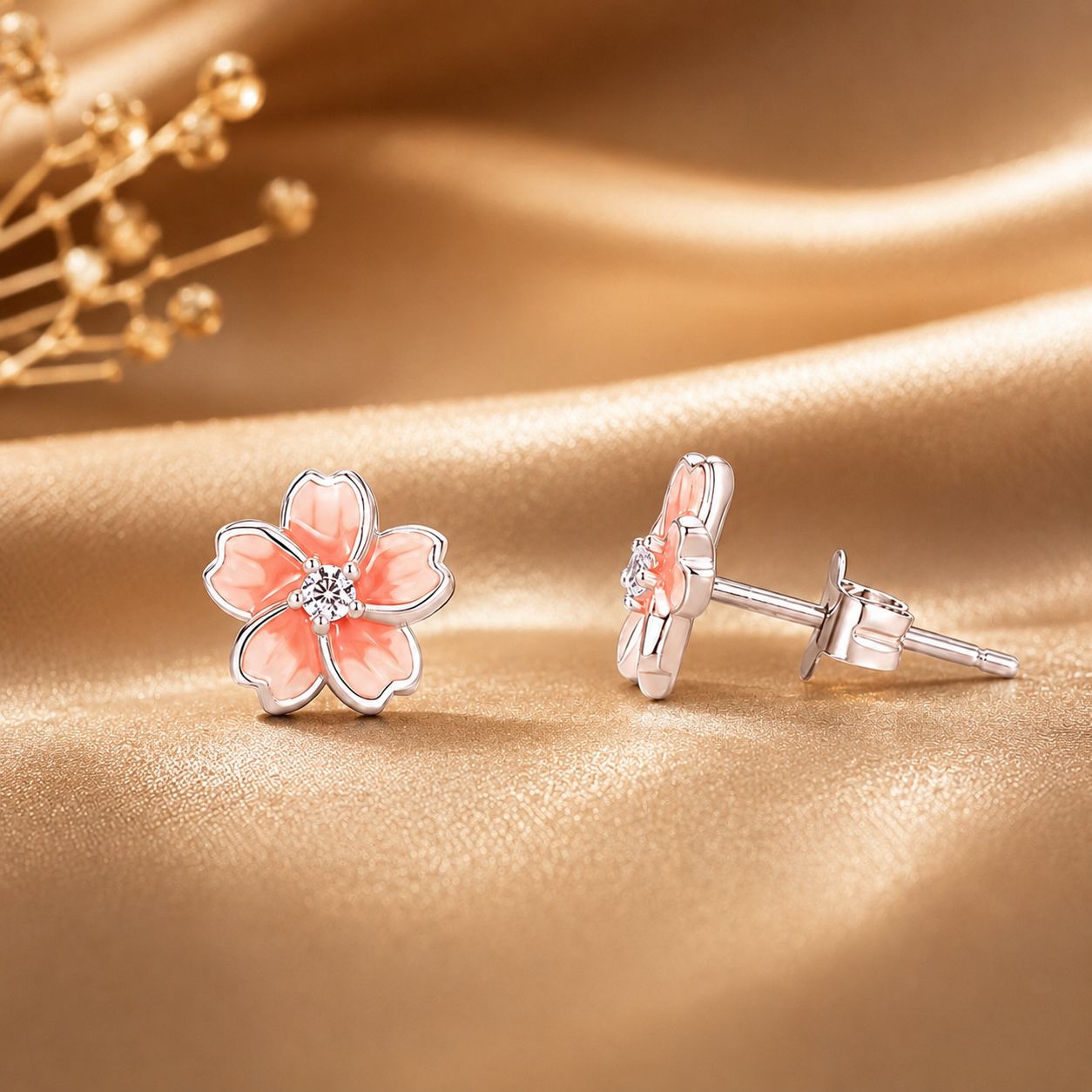 925 Sterling Silver Multi-Color Enamel Pavé CZ Earrings