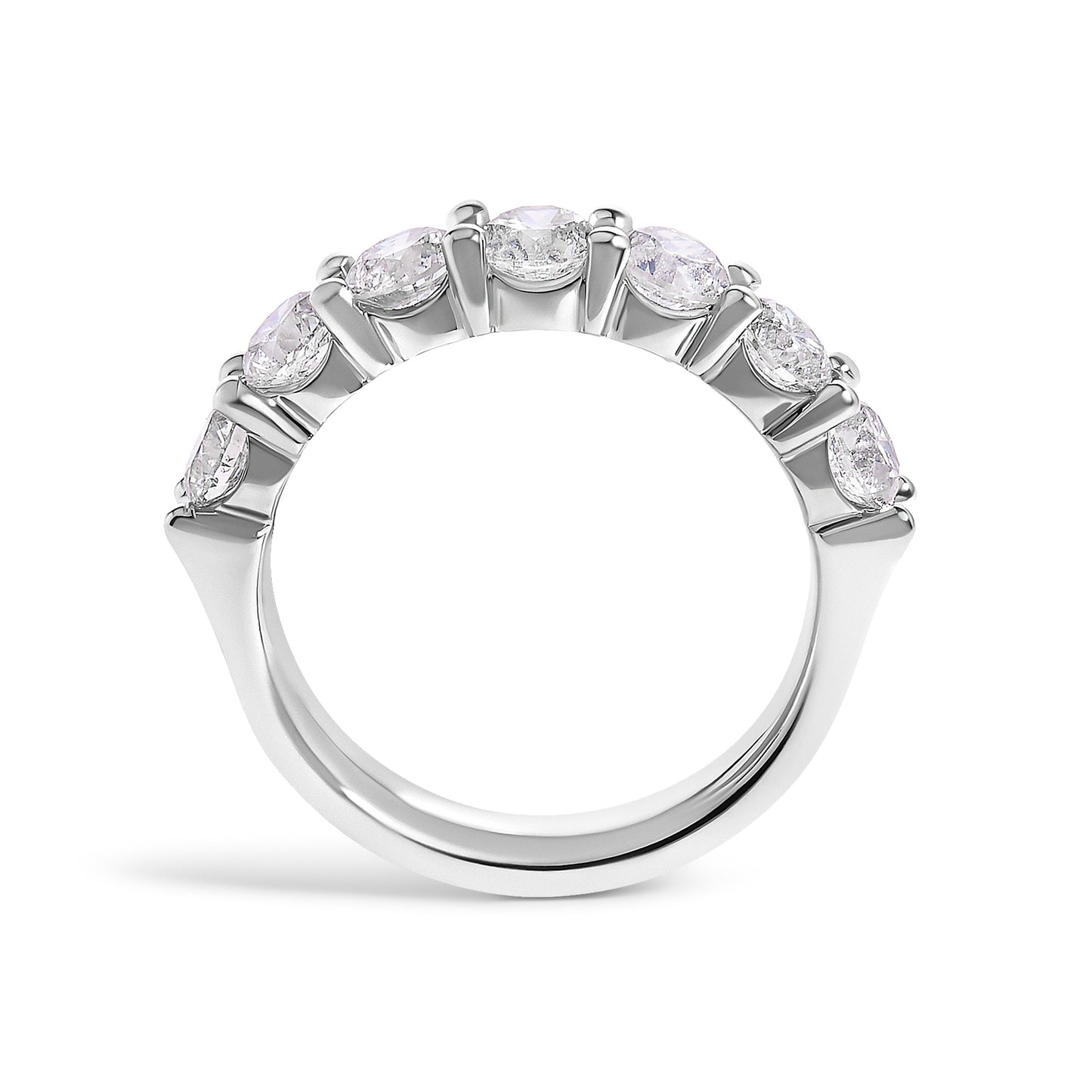 14K White Gold 2. 0 Cttw Diamond 7 Stone Band Ring
