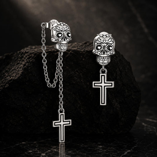 S925 Sterling Silver Oxidized Earrings for Women