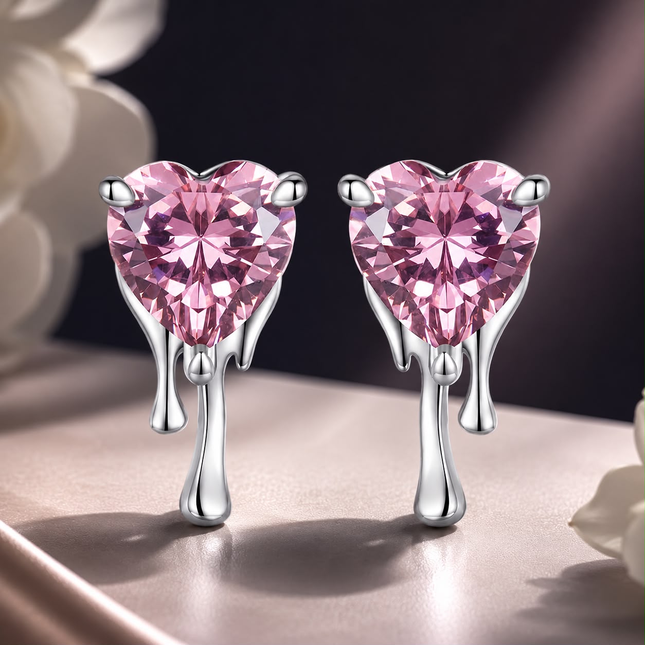 925 Sterling Silver CZ Earrings with Pavé Setting for Women