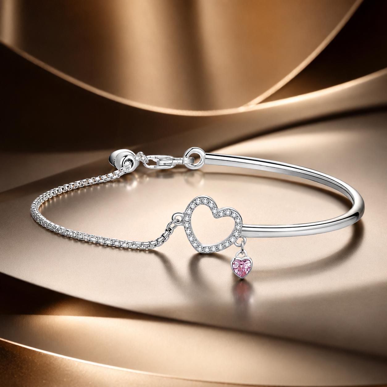 925 Sterling Silver Bracelet 19cm for Women