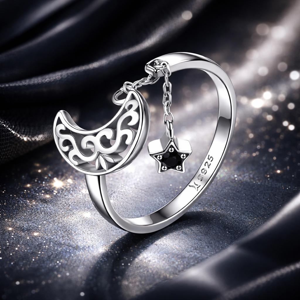 925 Sterling Silver Ring for Women - Width 0.2cm, Height 1.1cm