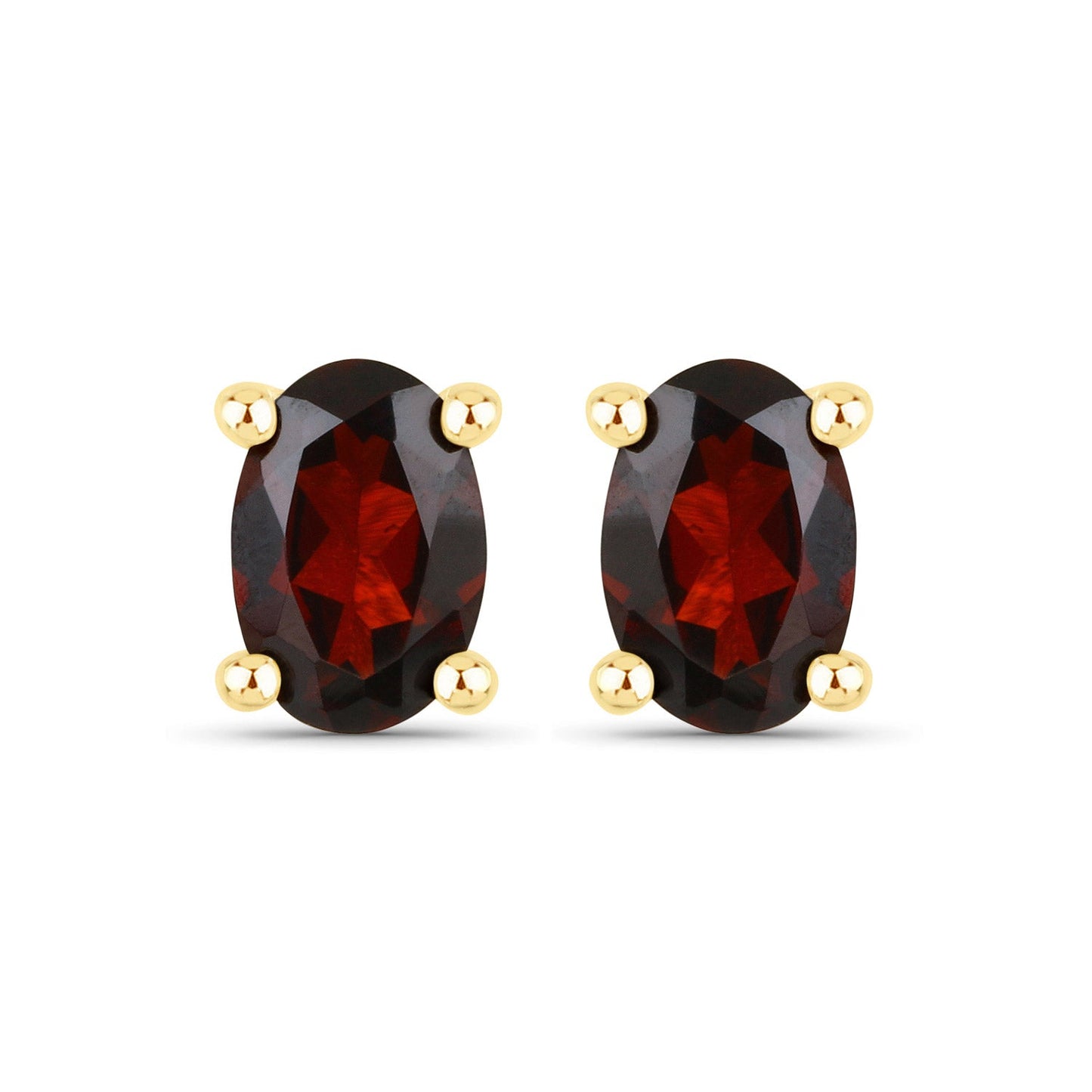 1.02 Carat Genuine Garnet .925 Sterling Silver Earrings