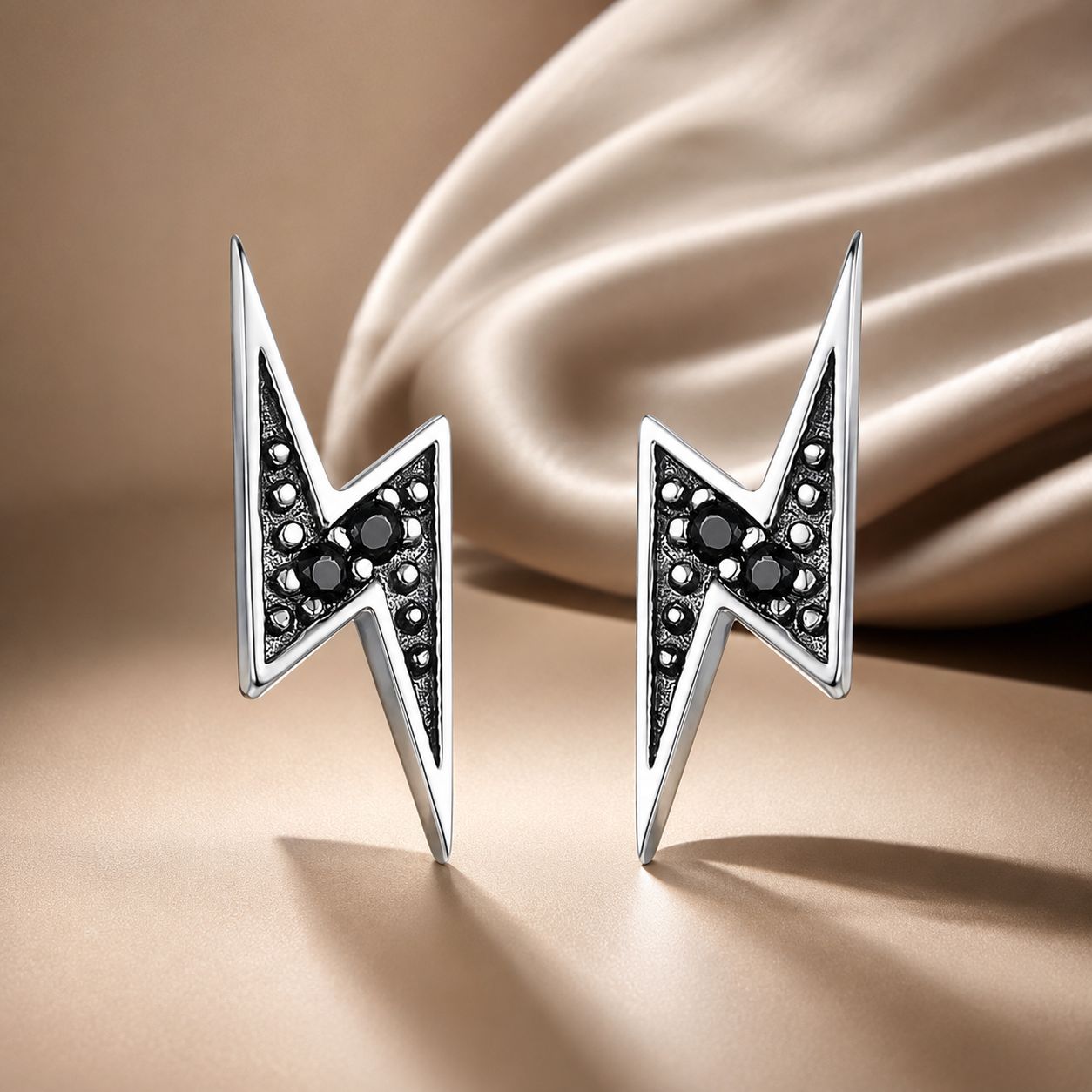 925 Sterling Silver Earrings with Pavé Setting CZ