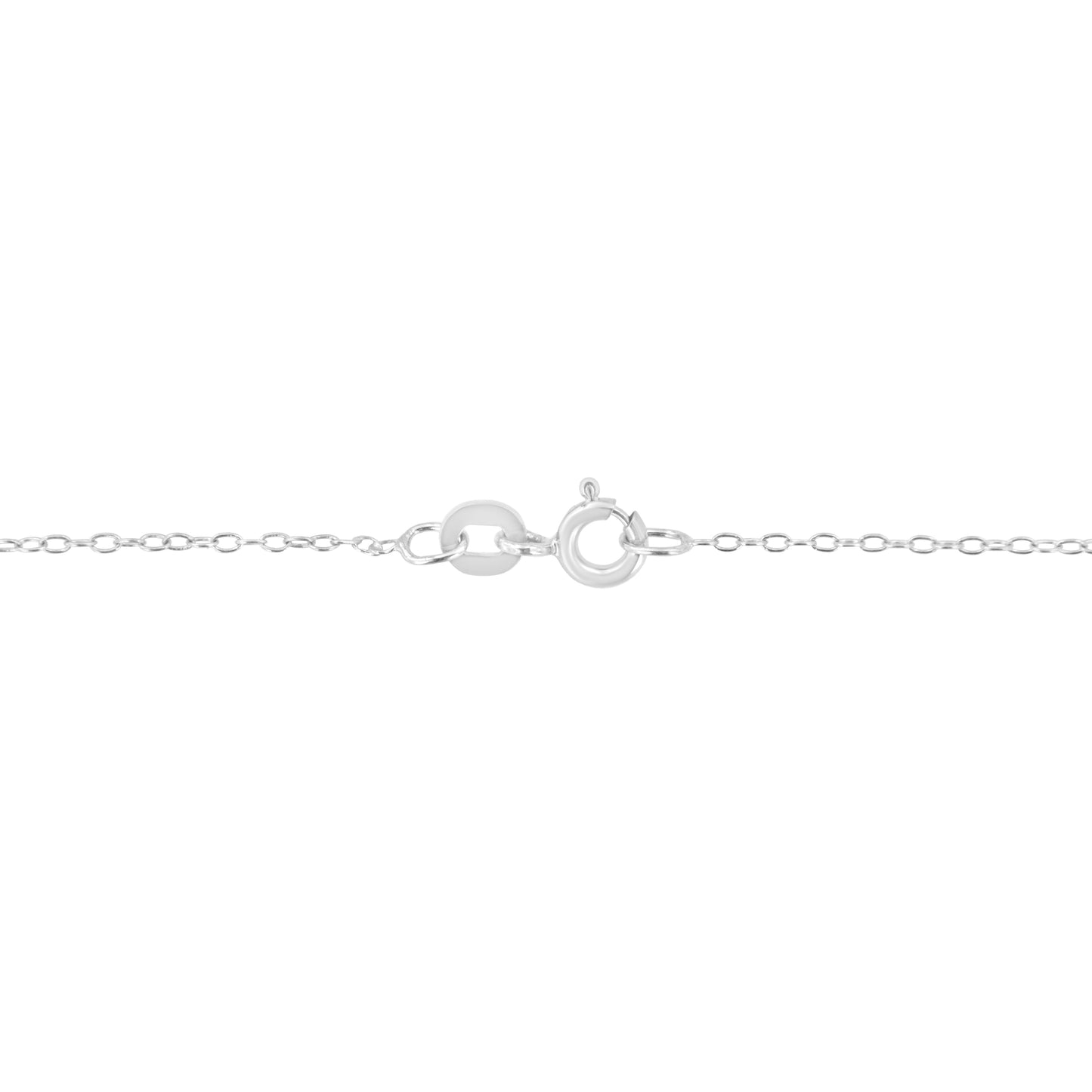 14K White Gold 1/4 Cttw Round-Cut Graduating Diamond Open Circle Hoop 18" Pendant Necklace (J-K Color, I1-I2 Clarity)