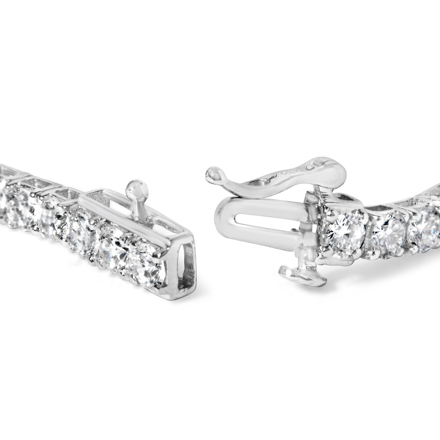 10K White Gold 5.00 Cttw Natural Diamond Tennis Bracelet