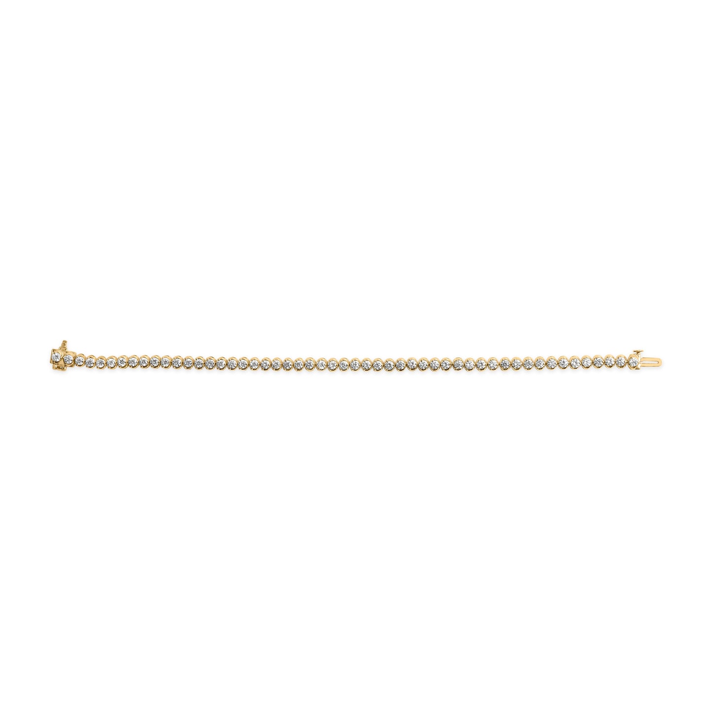 10K Yellow Gold 4.0 Cttw Lab Grown Diamond Tennis Bracelet