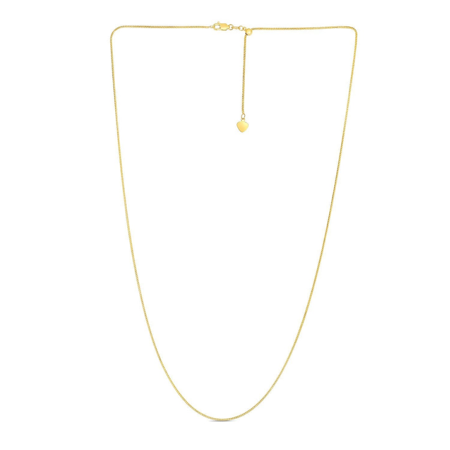 14k Yellow Gold Adjustable Franco Chain 0.9mm