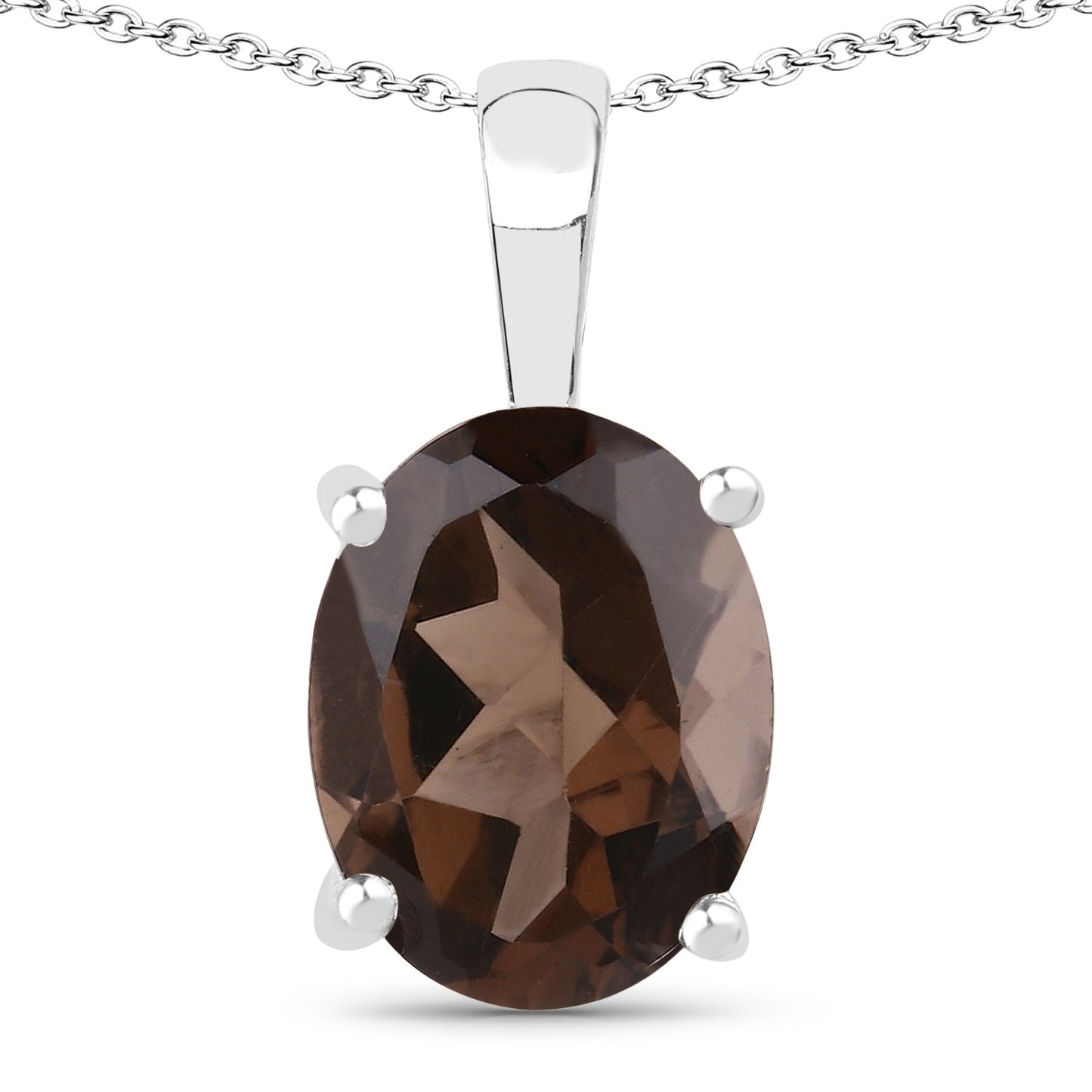 3.14 Carat Genuine Smoky Quartz .925 Sterling Silver Jewelry Set