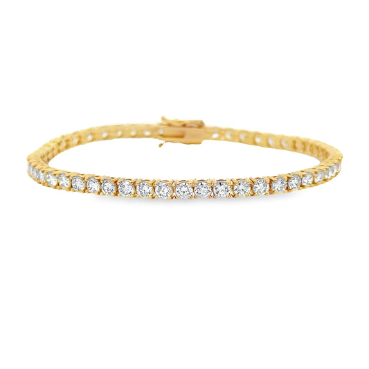 5.50ct Diamond Tennis Bracelet 18KT Yellow Gold