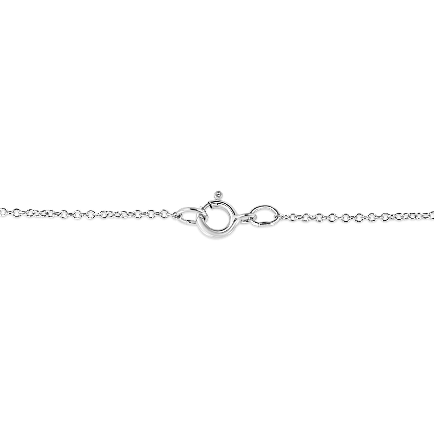 .925 Sterling Silver 1/10 cttw Pave-Set Round-Cut Diamond Open Cross 18" Pendant Necklace (I-J Color, I1-2 Clarity)