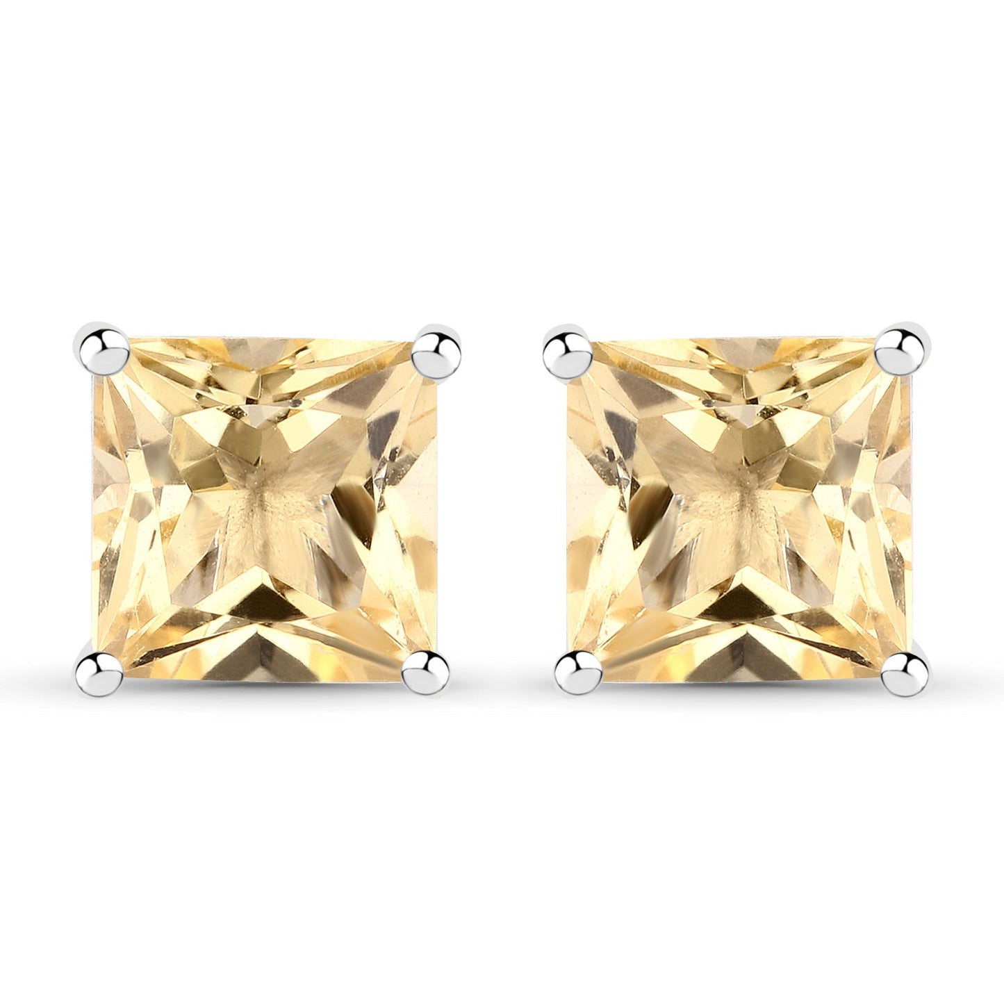 3.06 Carat Genuine Citrine .925 Sterling Silver Earrings