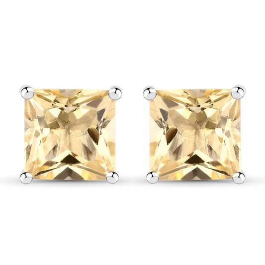 3.06 Carat Genuine Citrine .925 Sterling Silver Earrings