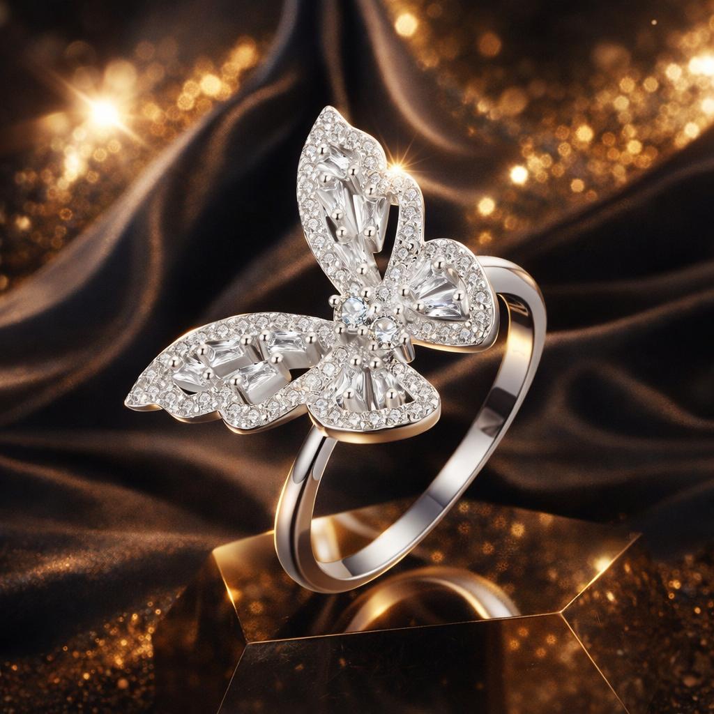 925 Sterling Silver White Gold Plated 1.9mm CZ Pavé Setting Ring Size 7 for Women