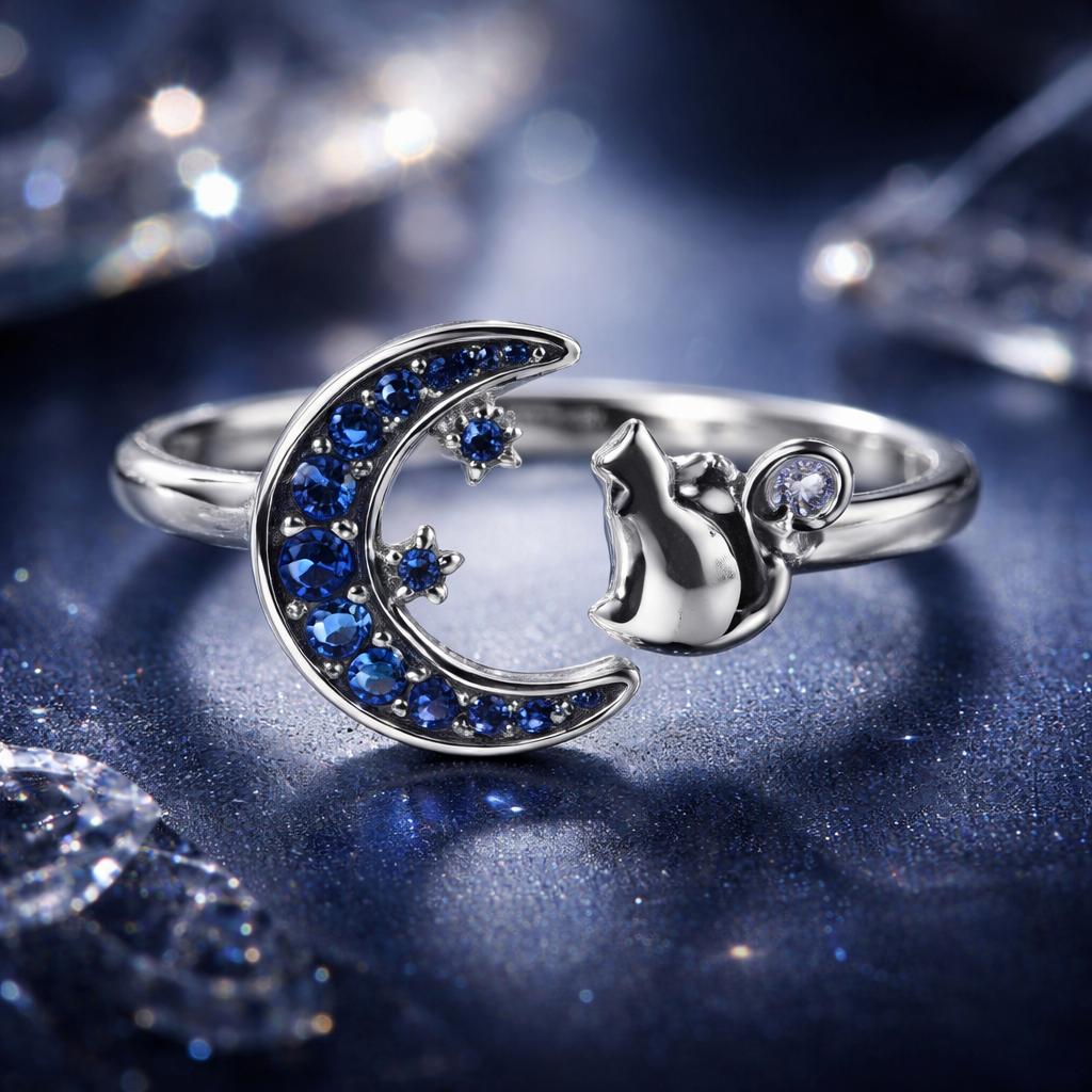 S925 Sterling Silver Oxidized Pavé Setting CZ Ring
